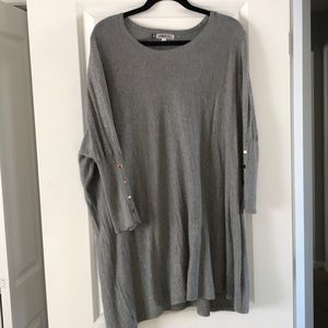 JLo size S dolman tunic sweater grey